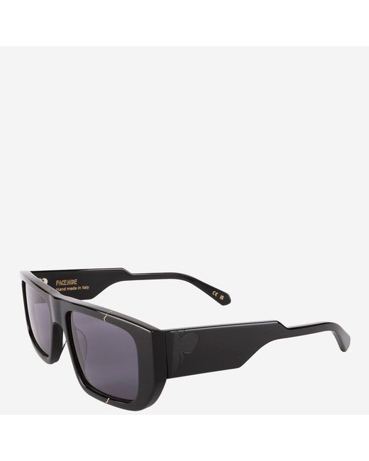 FACE HIDE Black Vision Cosmo Sunglasses With Logo for men