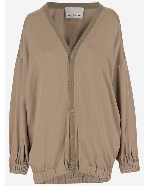 Sa Su Phi Natural Silk And Viscose Cardigan