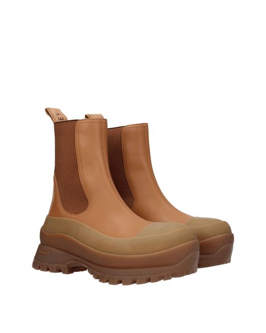 Stella McCartney Brown Stivaletti Vibram Donna Eco Pelle Marrone/Biscotto for men