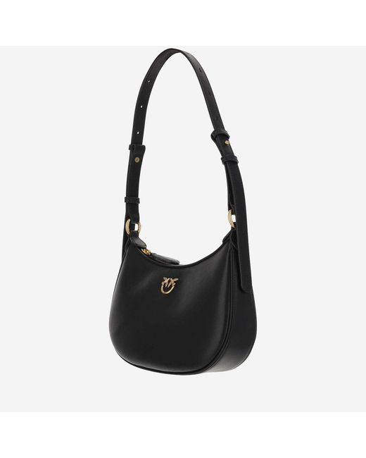 Pinko Black Mini Love Half Moon Bag Simply
