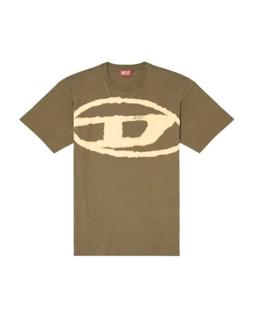 DIESEL Green T Boxt Bleach T Shirt