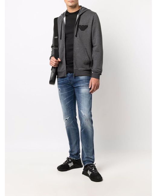 Emporio Armani Black T-Shirts And Polos