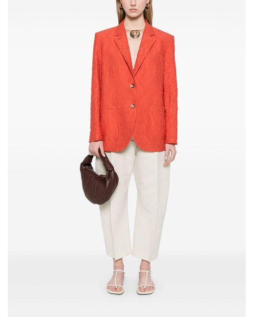 Harris Wharf London Red Cotton Blend Blazer Jacket