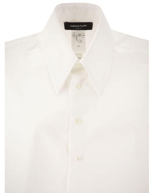 Fabiana Filippi Cotton Poplin Shirt in het White