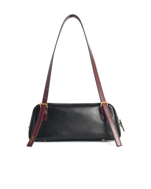 Versace Black 'Emblème' Nappa Leather Bowling Bag