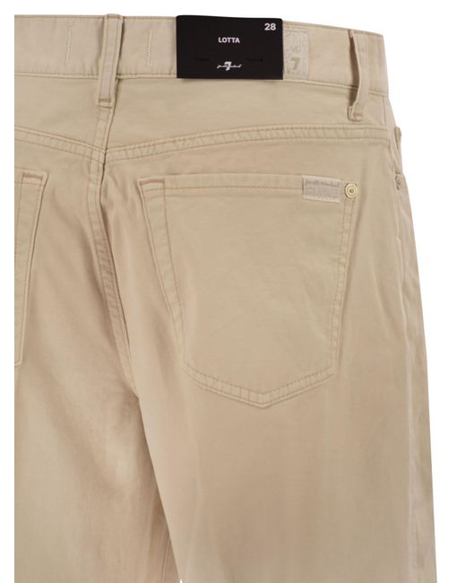 7 For All Mankind Natural Lotta Wide Leg Stretch Denim Jeans