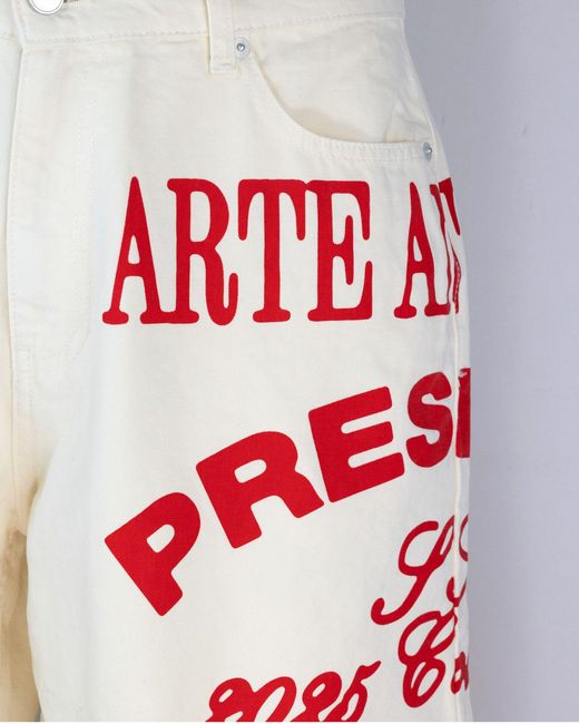 Arte' En Shorts Red Print voor heren