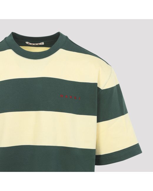 Marni Yellow Cotton T-Shirt