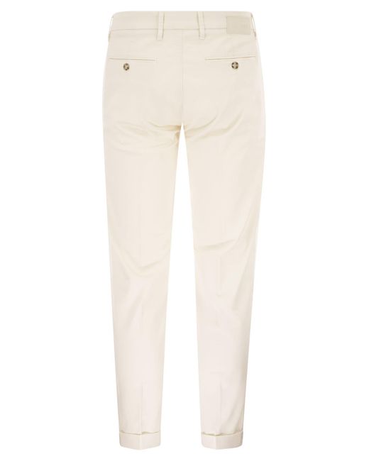 Re-hash White Tapered Fit Stretch Cotton And Lyocell Chinos