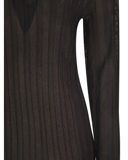 Fabiana Filippi Black Lurex Hooded Jumper