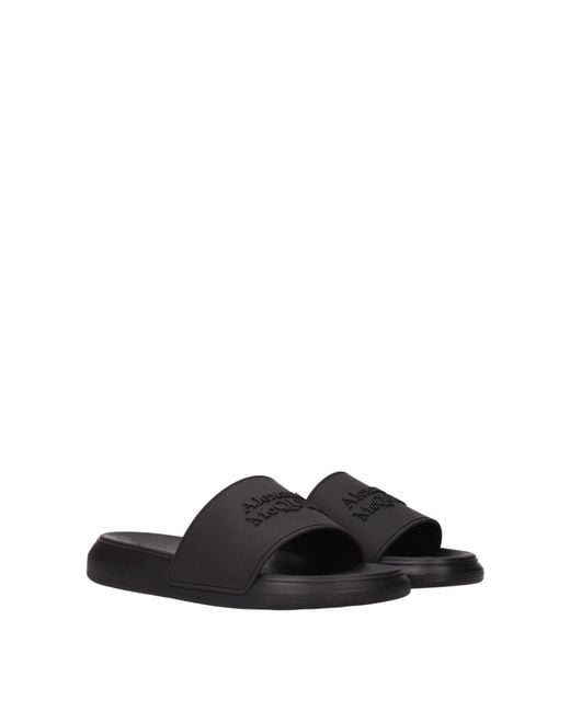 McQueen Black Alexander Mc Queen Clogs And Mules Rubber