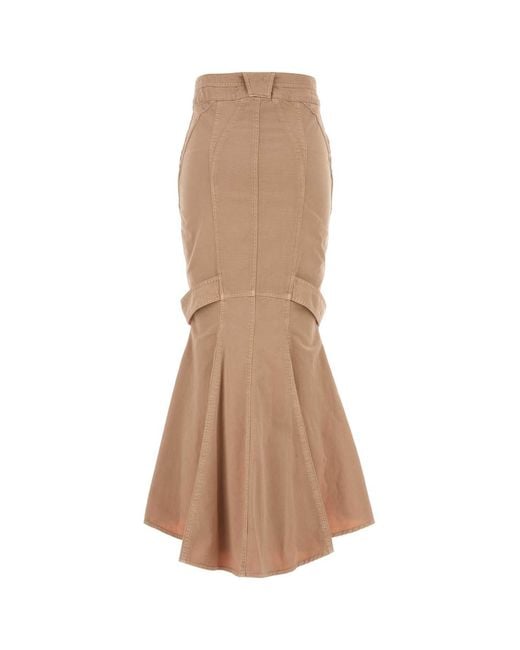 Blumarine Natural Light Pink Denim Skirt