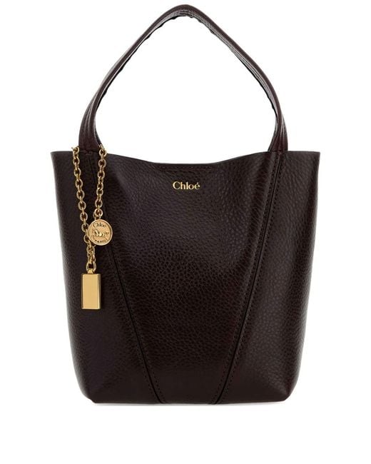 Chloé Black Chloé Spin Small Leather Tote