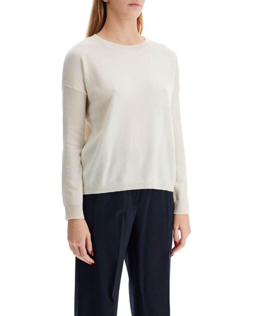 Lisa Yang White Dea Cashmere Crewneck Pul