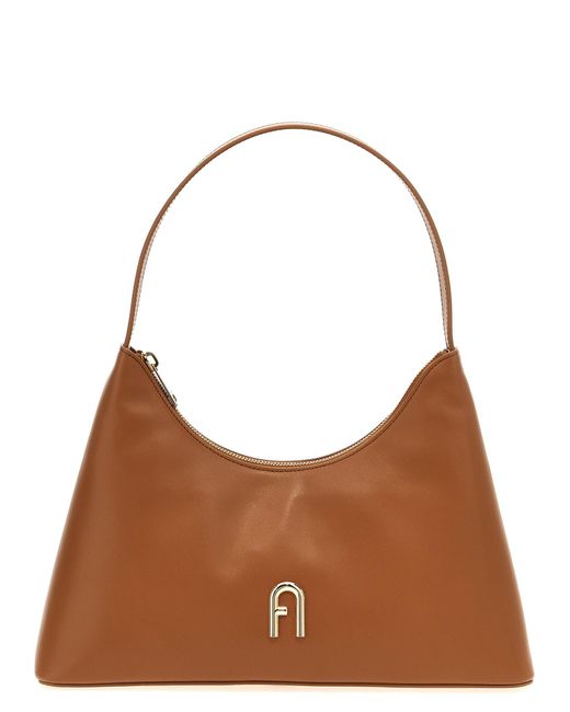 Furla Brown 'Diamante S' Shoulder Bag