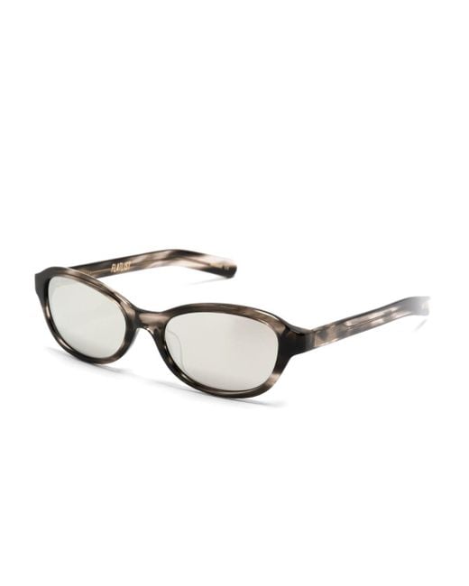 FLATLIST EYEWEAR Natural Priest Oval-Frame Sunglasses