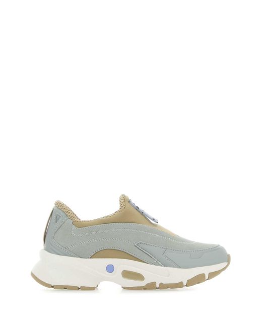 McQ Alexander McQueen White Fabric And Suede Aratana 2.0 Slip Ons