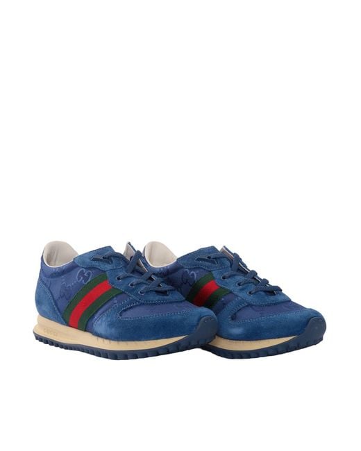 Gucci Blue Sneaker Leather, R.S. Suede Sw