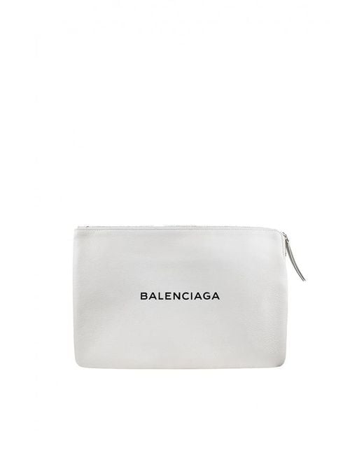 Balenciaga White Everyday Computer Pouch