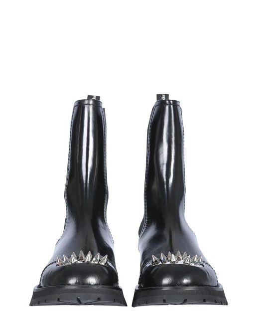 McQueen Black Studded Boot for men