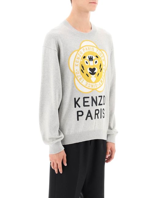 KENZO Tiger Academy Crew Neck -Pullover in White für Herren