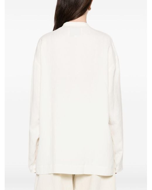 Studio Nicholson White Karst Linen Blend Shirt