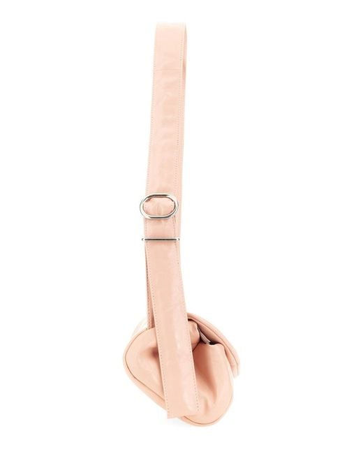 Jil Sander Pink Big Leather Shoulder Handbag