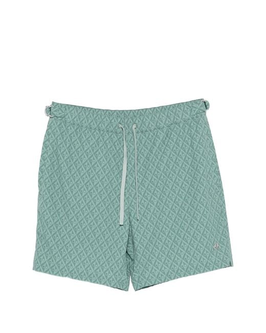 Moose Knuckles Green Hide And Swim Short