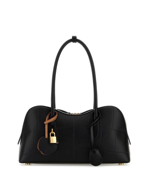 Stella McCartney Black Synthetic Leather Ryder Shoulder Bag