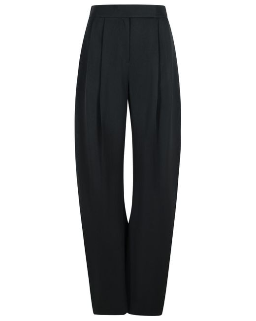 The Attico Blue Attico 'Gary' lange schwarze jungfräuliche Wollhose