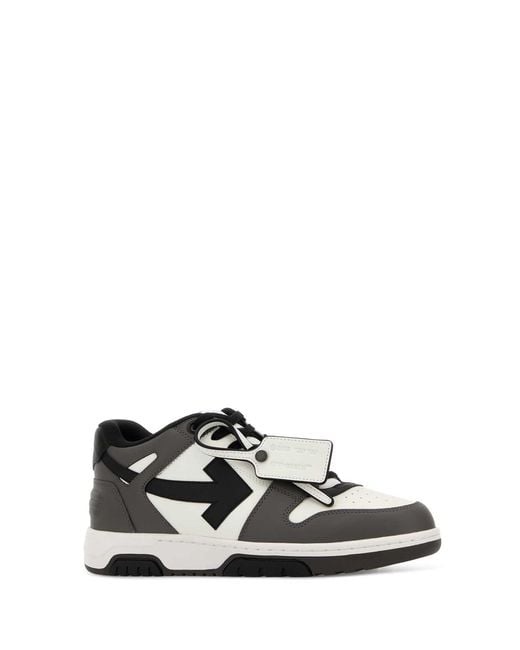 Off-White c/o Virgil Abloh White Two-tone Leather Out Of Office Sneakers for men