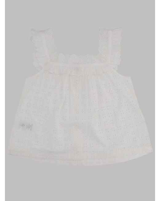 Bellerose White Tank Top Wide Straps