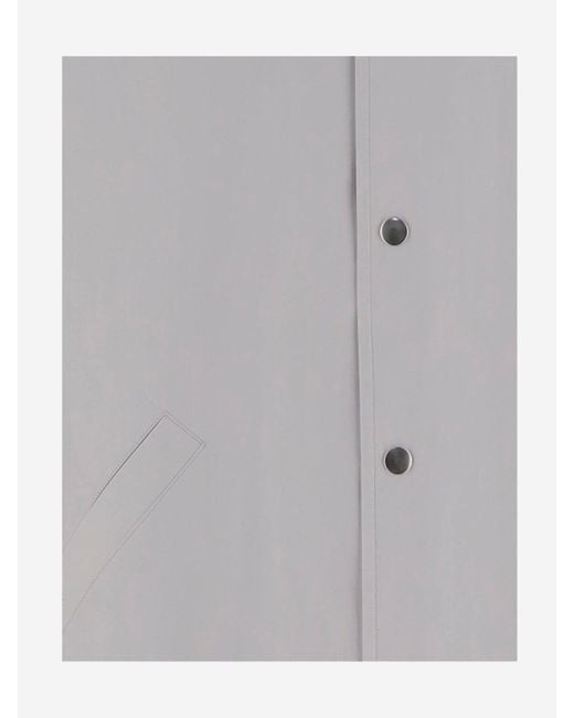 Jil Sander Gray Cotton Jacket With Logo