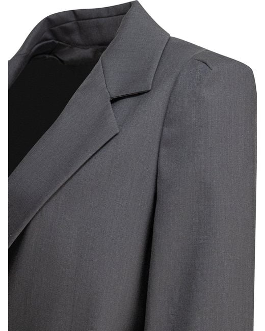 Max Mara Black Virgin Wool Mahair Silk Jacket