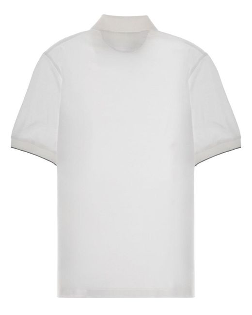 Brunello Cucinelli White Polo With Logo for men