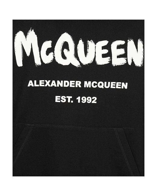 Sudadera logo de Alexander McQueen de hombre de color Black