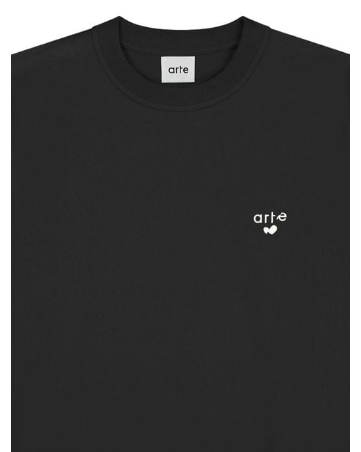 Arte' Black Heart Logo T Shirt for men
