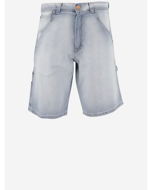 Cultura Blue Cotton Shorts for men
