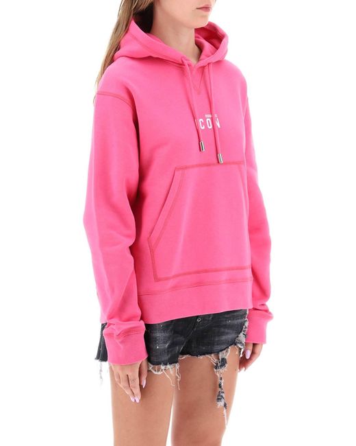 DSquared² 'mini Icon' Hoodie in het Pink