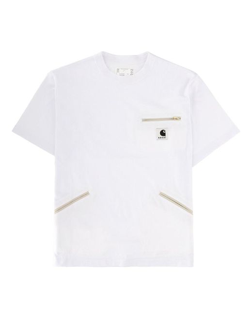 SACAI X CARHARTT WIP White T-Shirt