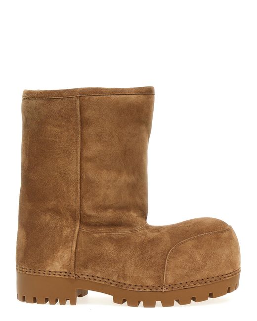 Balenciaga Brown 'Alaska Fur' Boots