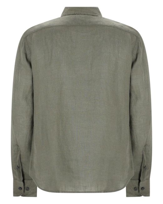 120% Lino Green Camicia for men