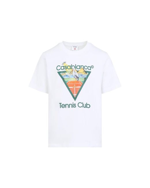 Casablanca White Tennis Club Short-Sleeve T-Shirt