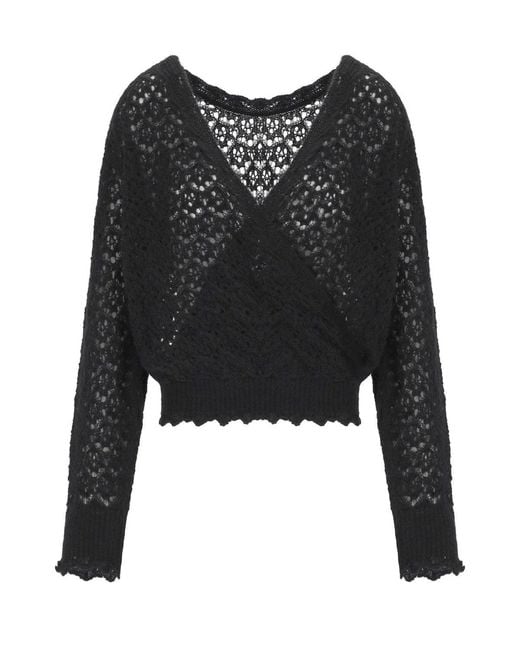 Twinset Black Perforated Sweater