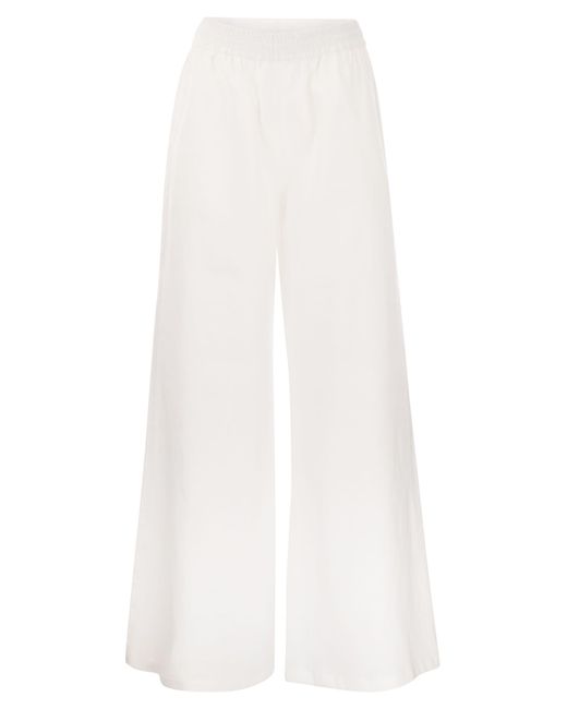 Pantalones de lino Fabiana Filippi de color White