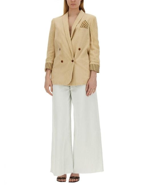 Alysi Natural Double-Breasted Jacket