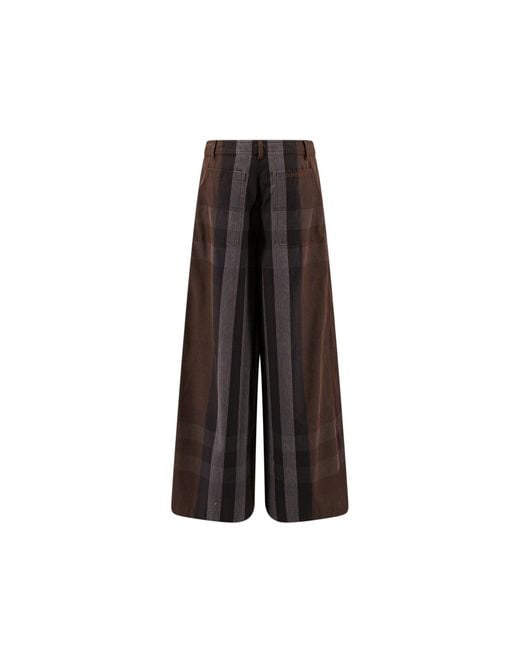 Burberry Brown Wide Trousers