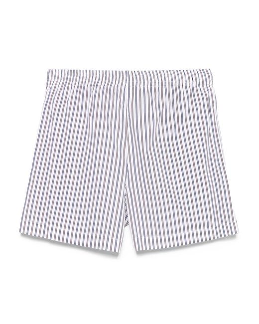 The Attico White Striped Cotton Shorts