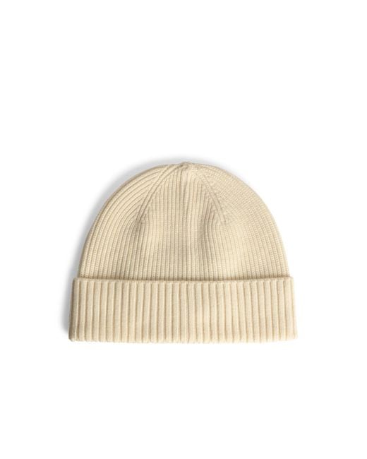 Seven Gauge Natural Wool Beanie for men
