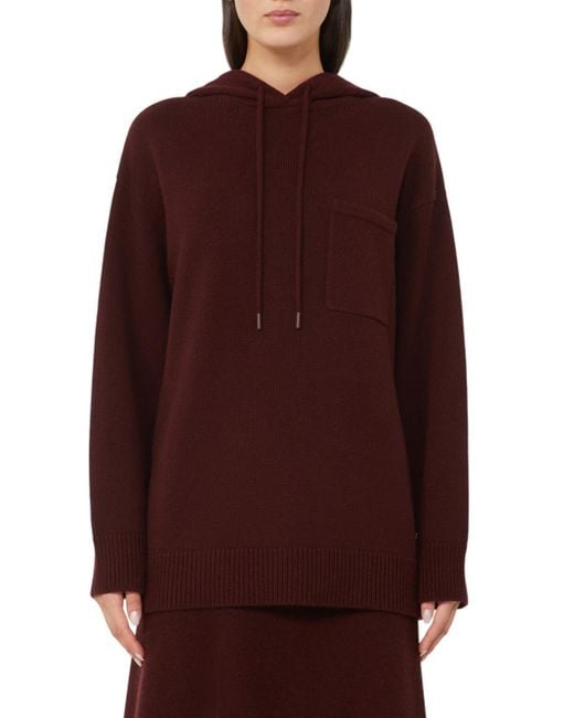 Max Mara Natural Wool And Cashmere Hoodie